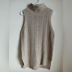 Verracular sweater dress Vest Size Large Sleeveless Turtlneck Angora Blend